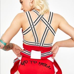 Satans cheerleader costume set